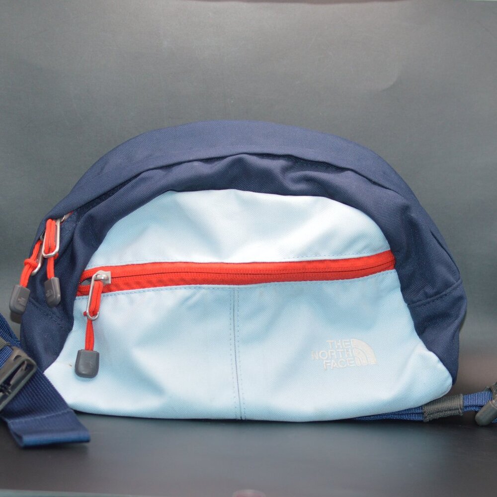 The North Face Blue, Light Blue, and Red  Hip Pack
